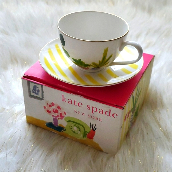 kate spade Kitchen Kate Spade Lenox Garden Party Teacup And Saucer